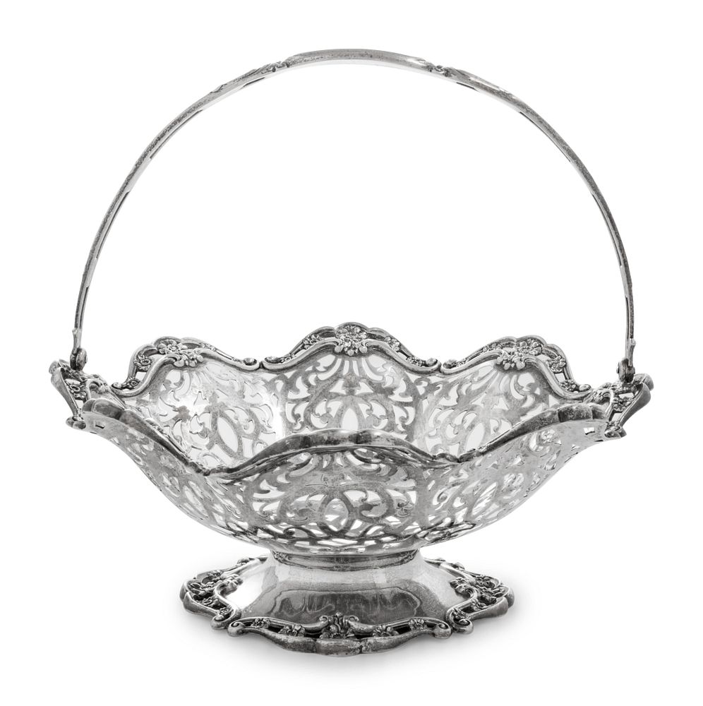 Appraisal: An American Silver Centerpiece Basket An American Silver Centerpiece Basket