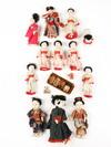 Appraisal: JAPANESE DOLLS - th c Plaster Head Japanese Dolls in