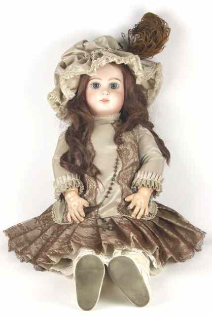 Appraisal: A Jumeau bisque head doll printed mark Depose Tete Jumeau