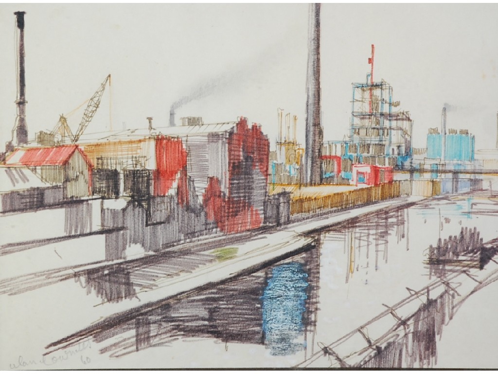 Appraisal: ALAN LOWNDES - COLOURED PEN David Anderson's felt works Trafford