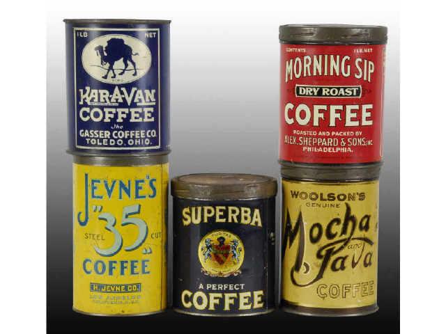 Appraisal: Lot of Advertising Coffee Tins Description Four with lids Kar-A-Van