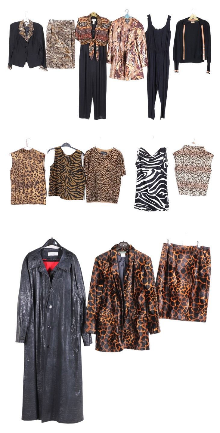 Appraisal: Pc Vintage and style animal print group to include Harve