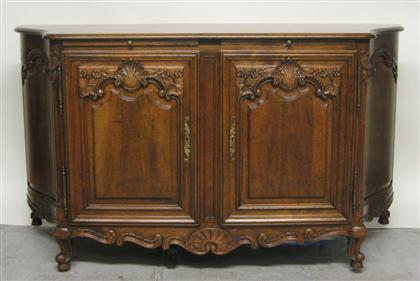 Appraisal: Pair of Louis XV style walnut buffets don ruseau new