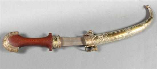 Appraisal: North African jambiyya dagger late th early th century curved