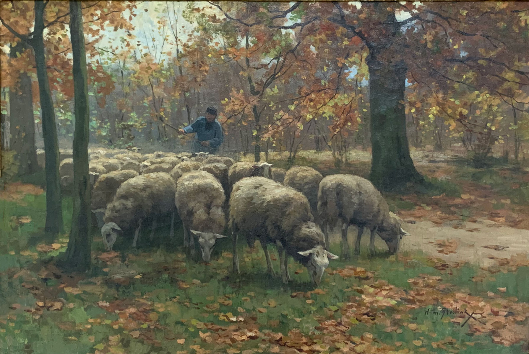 Appraisal: STEELINK II Willem Netherlands - Shepard Herding Flock of Sheep