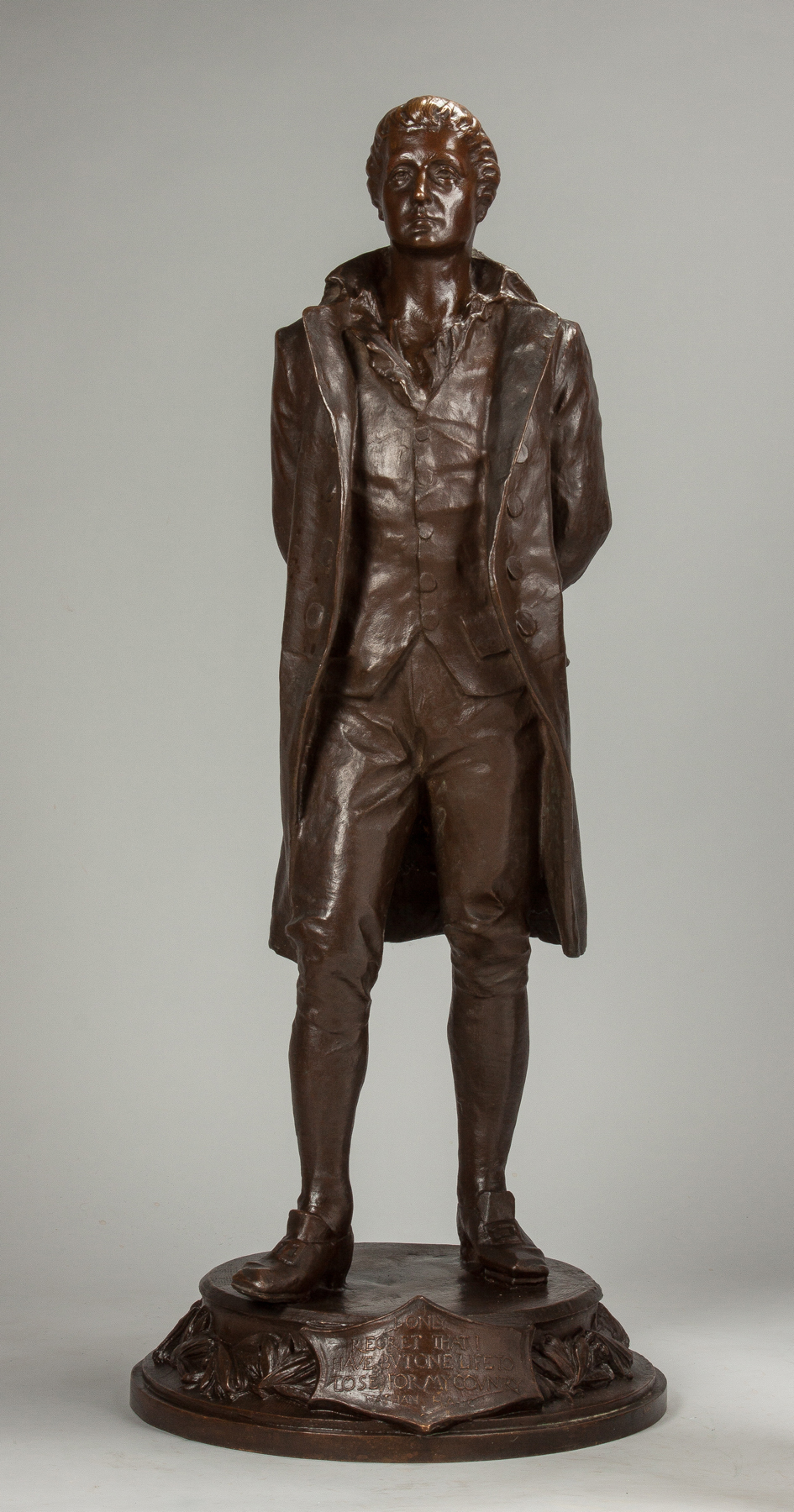 Appraisal: Bronze Sculpture of the Patriot Nathan Hale Late th cent