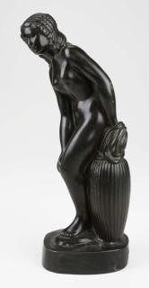 Appraisal: early th c Just Anderson Denmark cast metal nude female