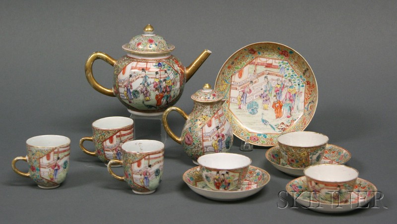 Appraisal: Porcelain Tea and Coffee Set China th century three teacups