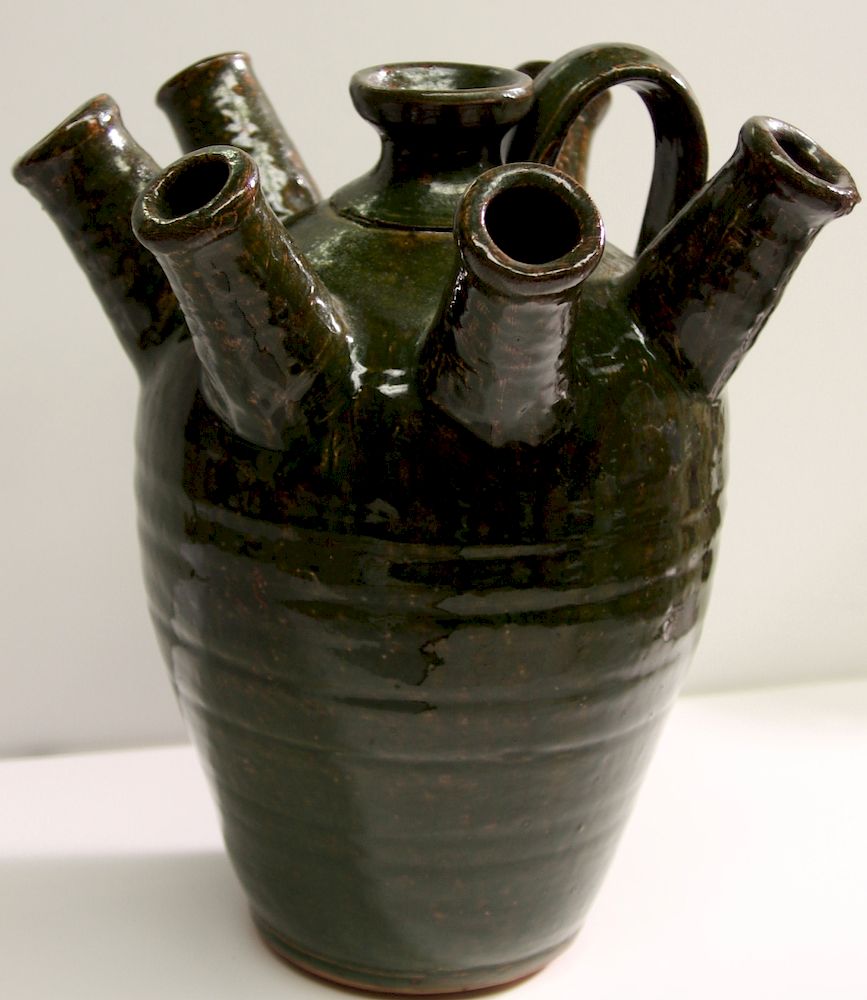 Appraisal: Outsider Art Bobby Ferguson Green Wedding Jug Ferguson Bobby b