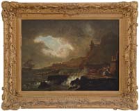 Appraisal: CLAUDE JOSEPH VERNET French - SHIP WRECKED Oil on canvas