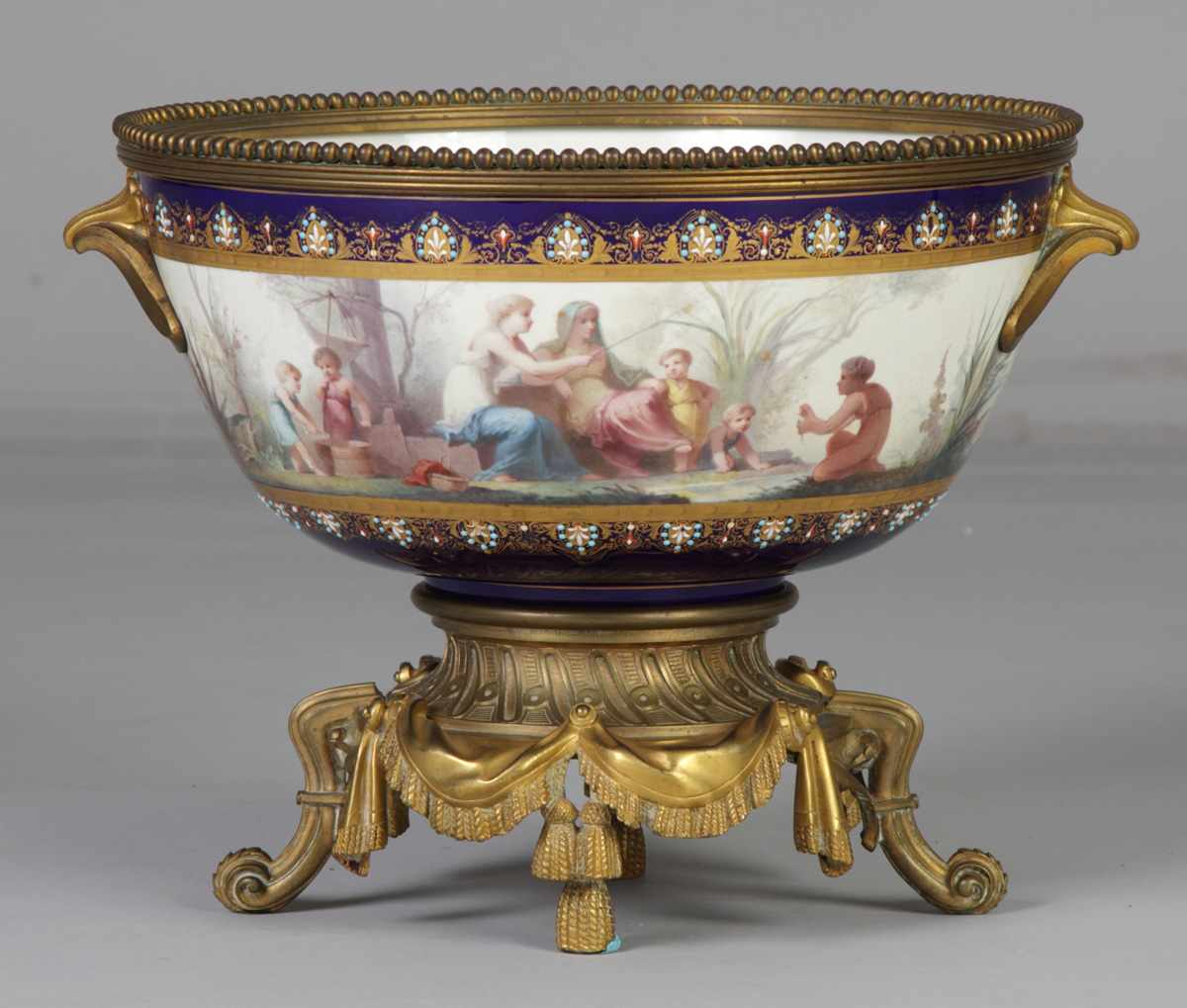 Appraisal: Royal Vienna Sevres Fine Porcelain Centerpiece th cent With gilt