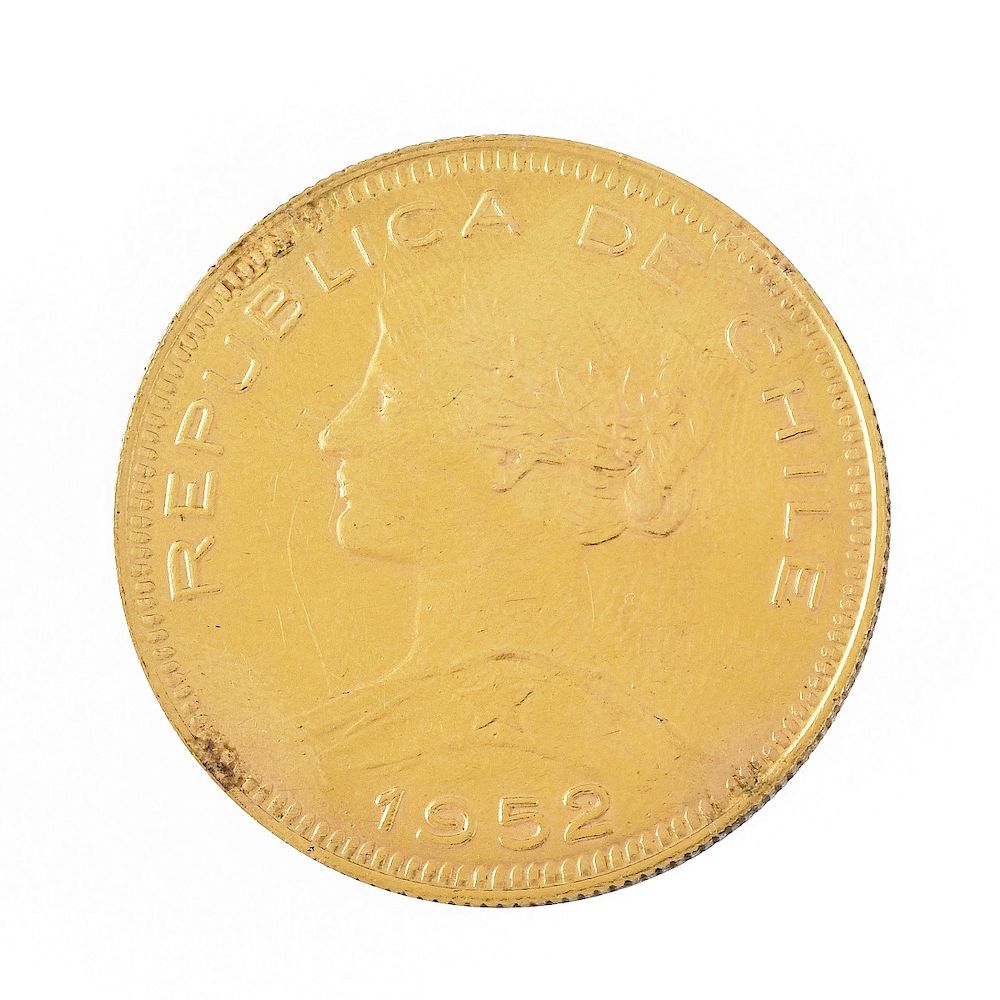 Appraisal: Chilean Pesos Gold Coin Chilean Pesos Gold Coin Please note