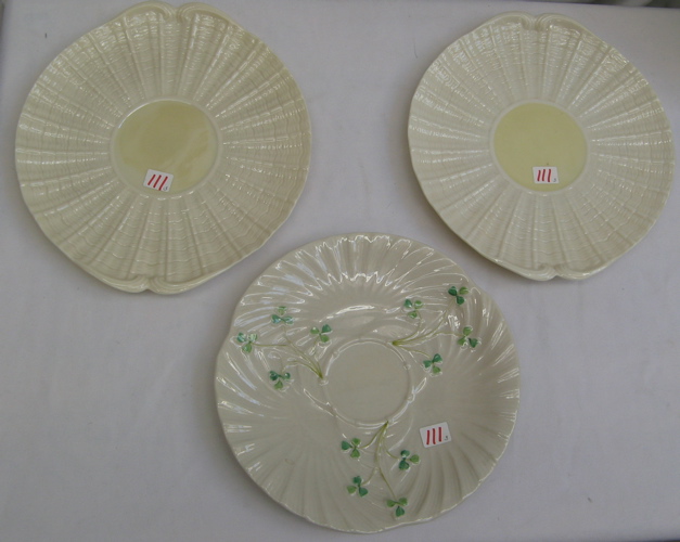 Appraisal: A GROUP OF IRISH BELLEEK PARIAN PORCELAIN PLATES One plate