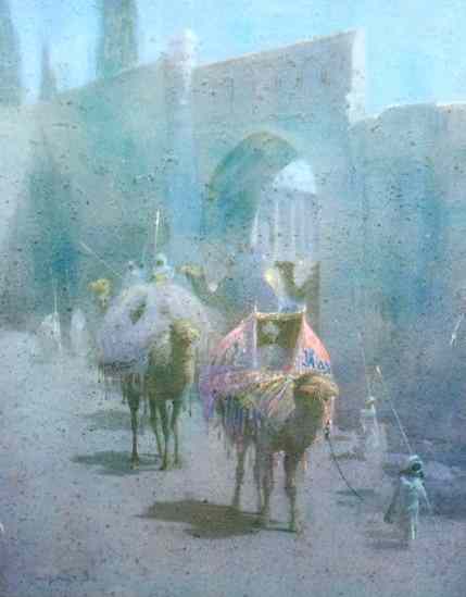 Appraisal: AFTER WILLIAM SPENCER BYLITYILISA procession of camels with sultan outside