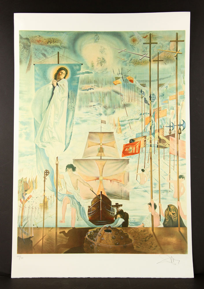 Appraisal: - The Discovery of America by Columbus Dali Lithograph Salvador