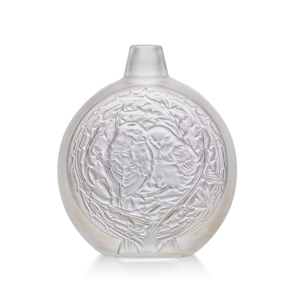 Appraisal: REN LALIQUE FRENCH - DEUX MOINEAUX BARVARDANT VASE NO designed