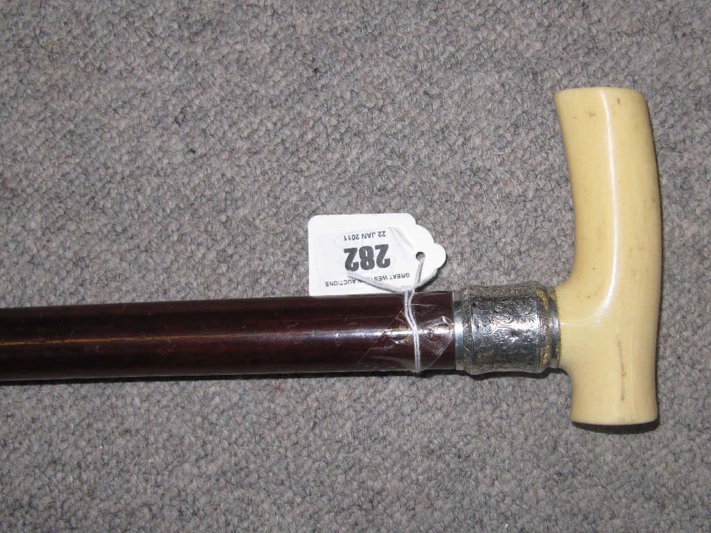 Appraisal: Ivory handled walking stick