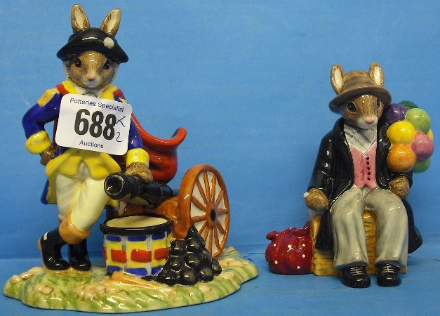 Appraisal: Royal Doulton Bunnykins Figures Balloon Man DB and George Washing