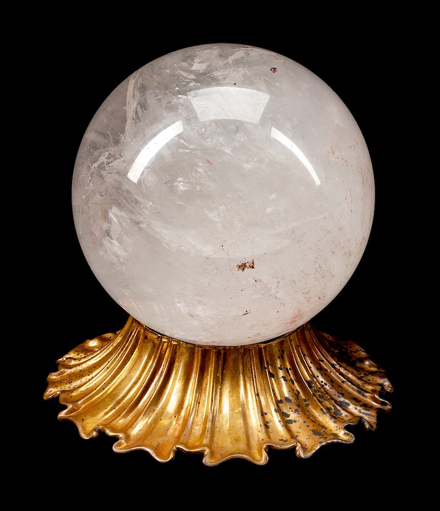 Appraisal: A Large Rock Crystal Sphere A Large Rock Crystal Sphere