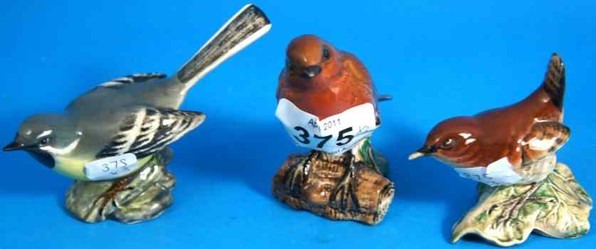 Appraisal: Beswick Birds Wren Robin and Grey Wagtail