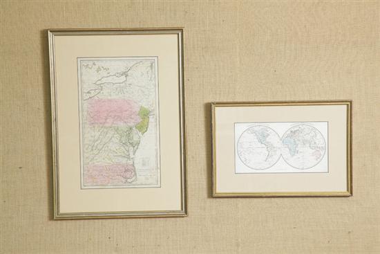 Appraisal: TWO MAPS A map of the Western and Eastern Hemispheres