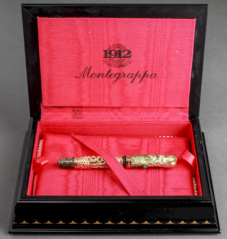 Appraisal: K Gold Montegrappa Zodiac Monkey Fountain Pen K yellow gold