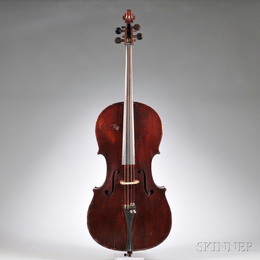 Appraisal: Cello labeled GERMANY length of back mm in with soft