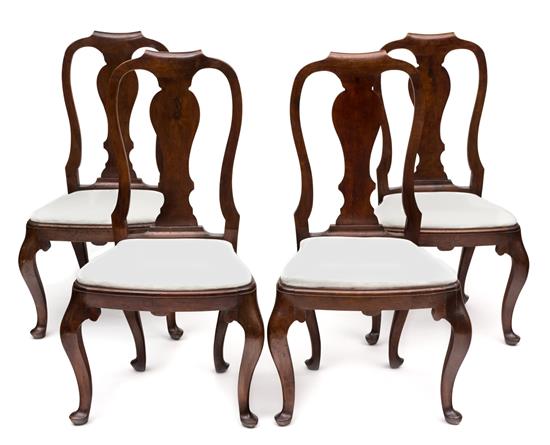 Appraisal: Sale Lot A Set of Four Queen Anne Mahogany Side