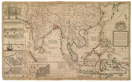 Appraisal: MOLL HERMAN A Map of the East-Indies Engraved -sheet map