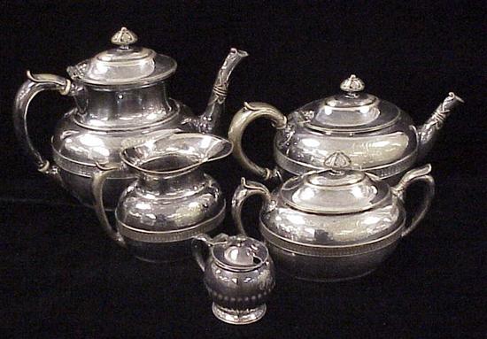 Appraisal: Tiffany Co silverplate soldered five piece tea service consisting of