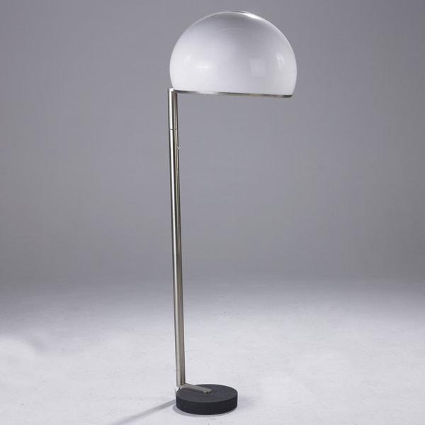 Appraisal: GREGOTTI MENEGHETTI AND STOPPINO ARTELUCE Floor lamp with hemispheric molded