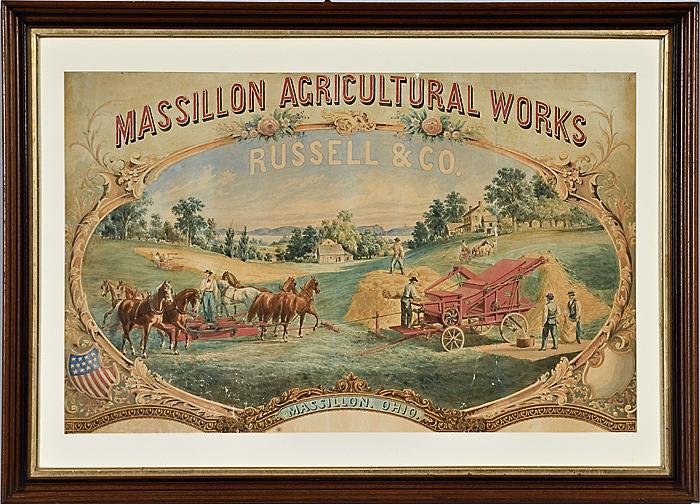 Appraisal: MASSILLON AGRICULTURAL WORKS ADVERTISING Ohio watercolor on paper Original artwork