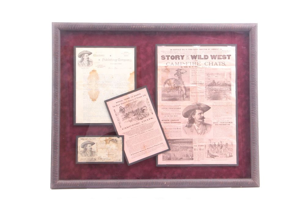 Appraisal: - Buffalo Bill Framed Ephemera Collection Featured in this lot