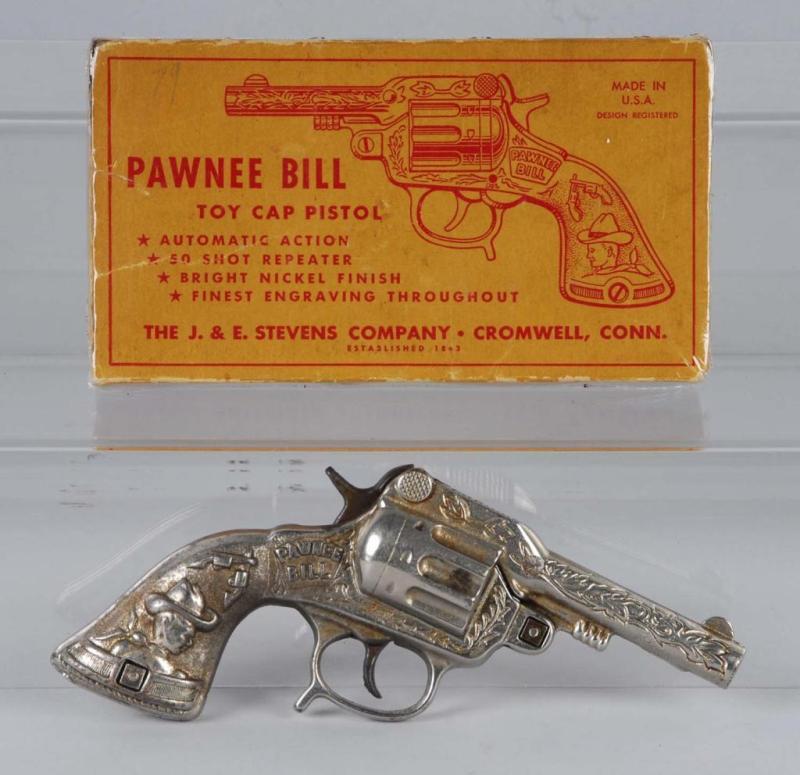 Appraisal: Cast Iron Stevens Pawnee Bill Cap Gun Description Works well