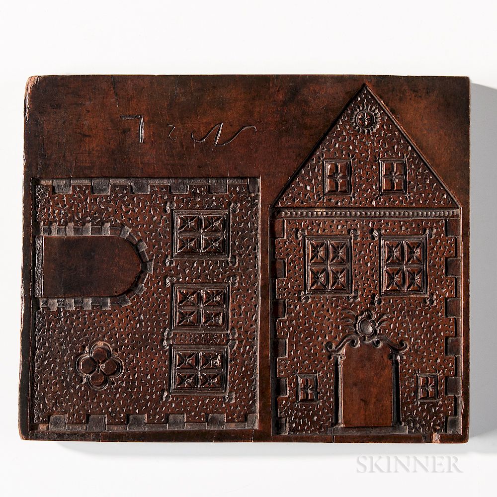 Appraisal: Carved Gingerbread House Board Carved Gingerbread House Board Europe early