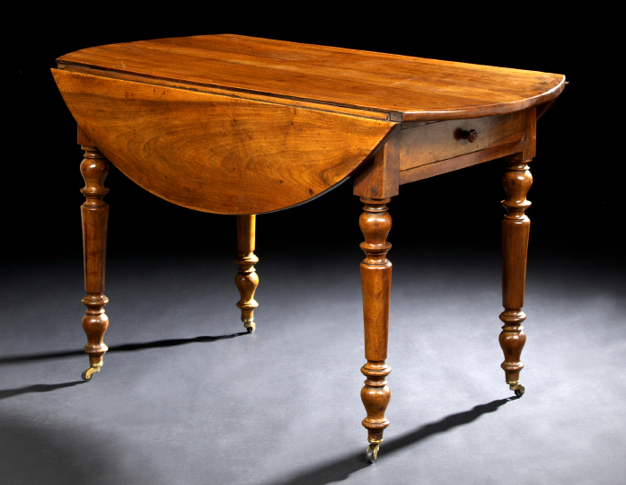 Appraisal: William IV Provincial Mahogany Drop-Leaf Table mid- th century the