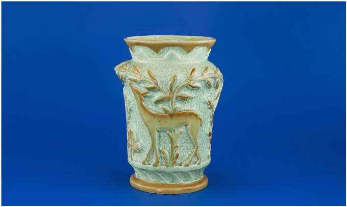 Appraisal: Burleigh Ware Vase Deer on a lilac background Marks to