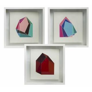 Appraisal: Three Drawings Carol Lawton Three framed colored pencil on paper