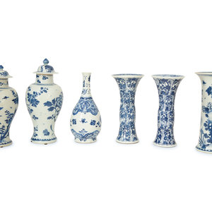 Appraisal: A Group of Chinese Blue and White Porcelain Vases th