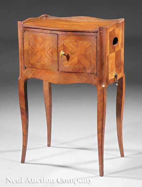 Appraisal: An Antique Louis XV-Style Parquetry Petite Commode early th c