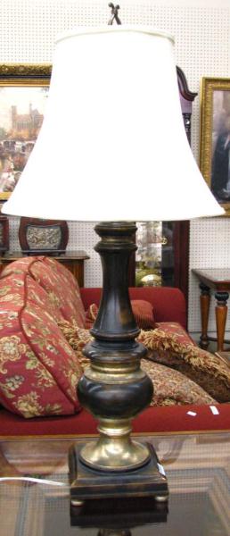 Appraisal: Pair of Decorator Table Lamps with wood base and distressed