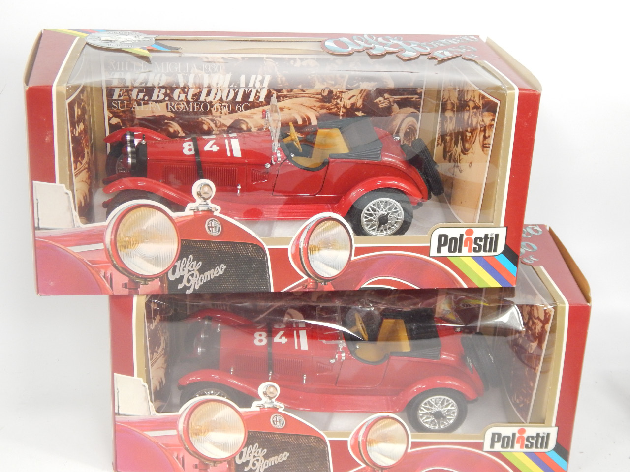 Appraisal: Two Polistil models of Alfa Romeo cc racing cars TG