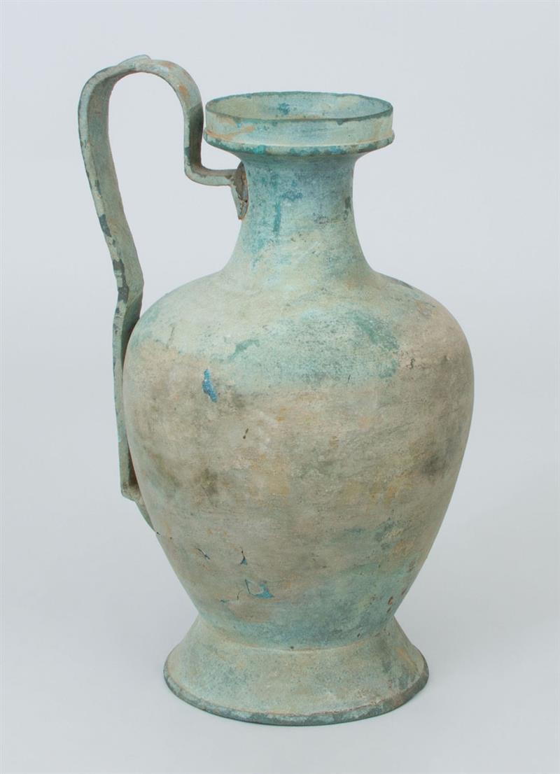 Appraisal: Korean Bronze Ewer with Handle x x in Provenance William