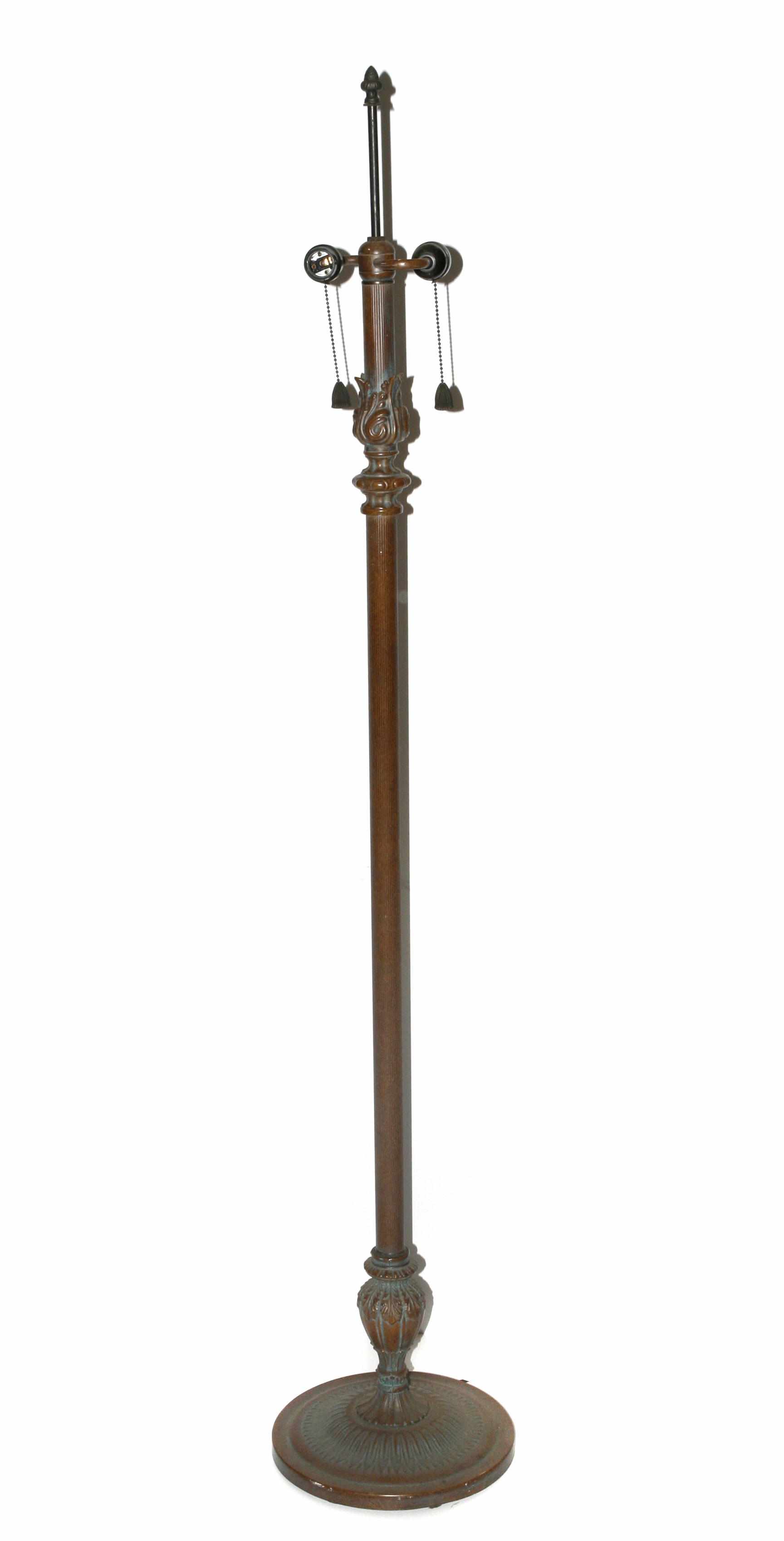 Appraisal: An American patinated metal floor lamp height in diameter in