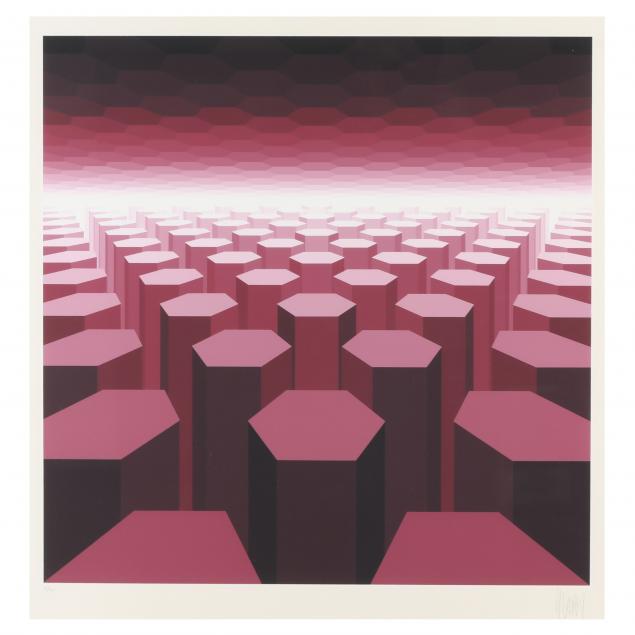 Appraisal: YVRAL JEAN-PIERRE VASARELY FRENCH - HORIZON STRUCTUR Serigraph in colors