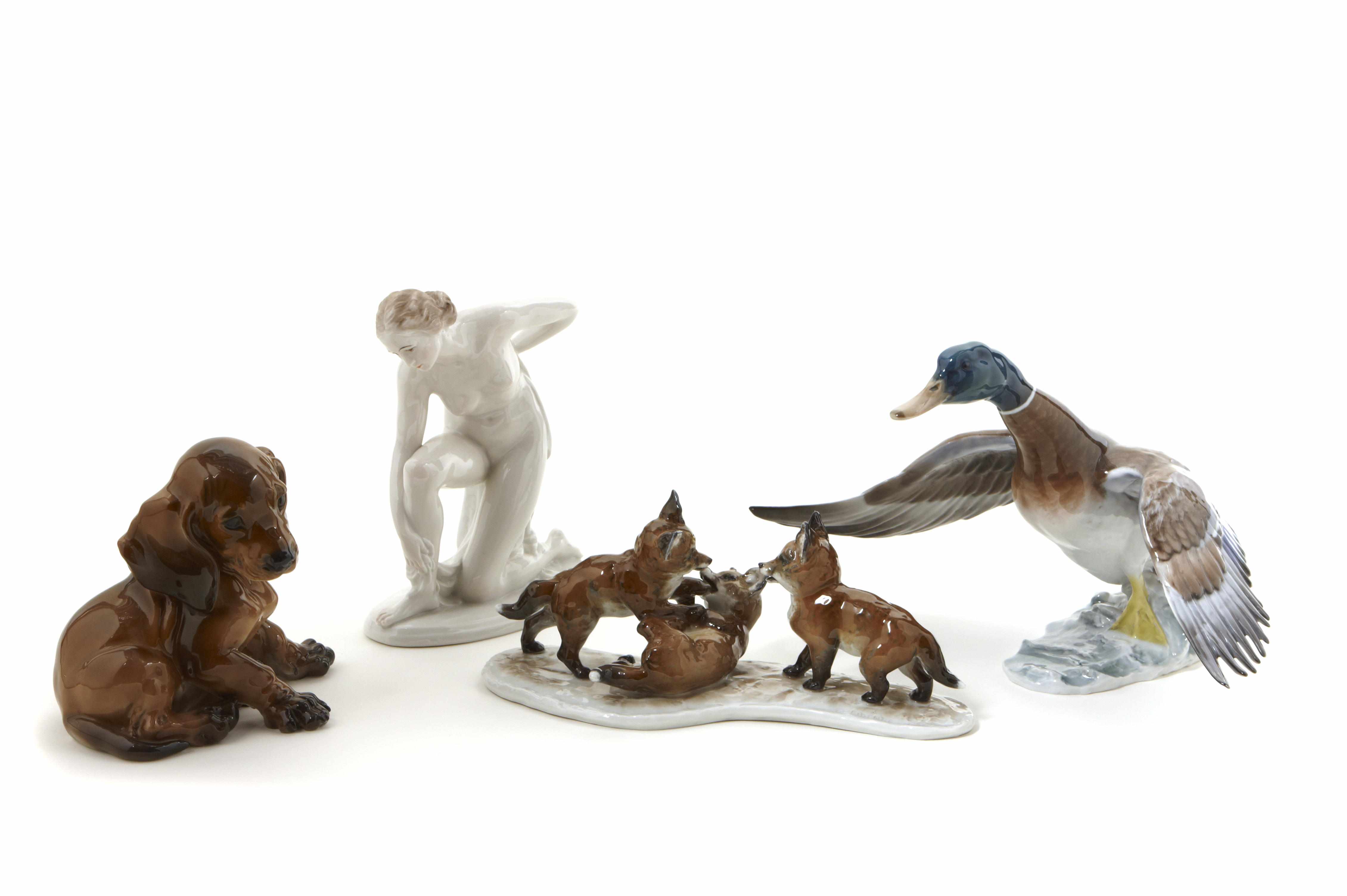 Appraisal: A group of four Rosenthal porcelain figural groups Comprising a