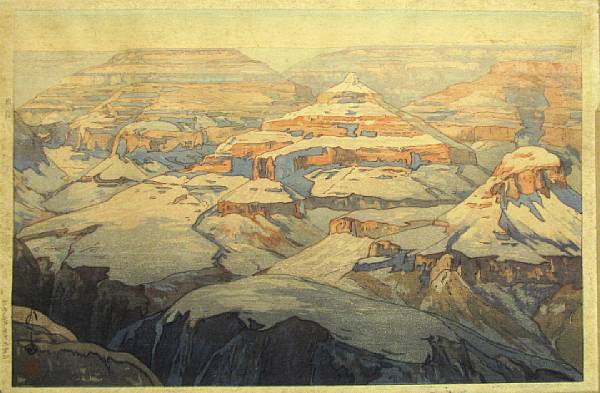 Appraisal: Hiroshi Yoshida - Grand Canyon From the United States series