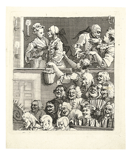 Appraisal: WILLIAM HOGARTH Two engravings The Laughing Audience x mm x