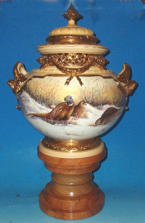 Appraisal: A Collins Heritage Ltd Pot Purri Vase and Cover Handpainted