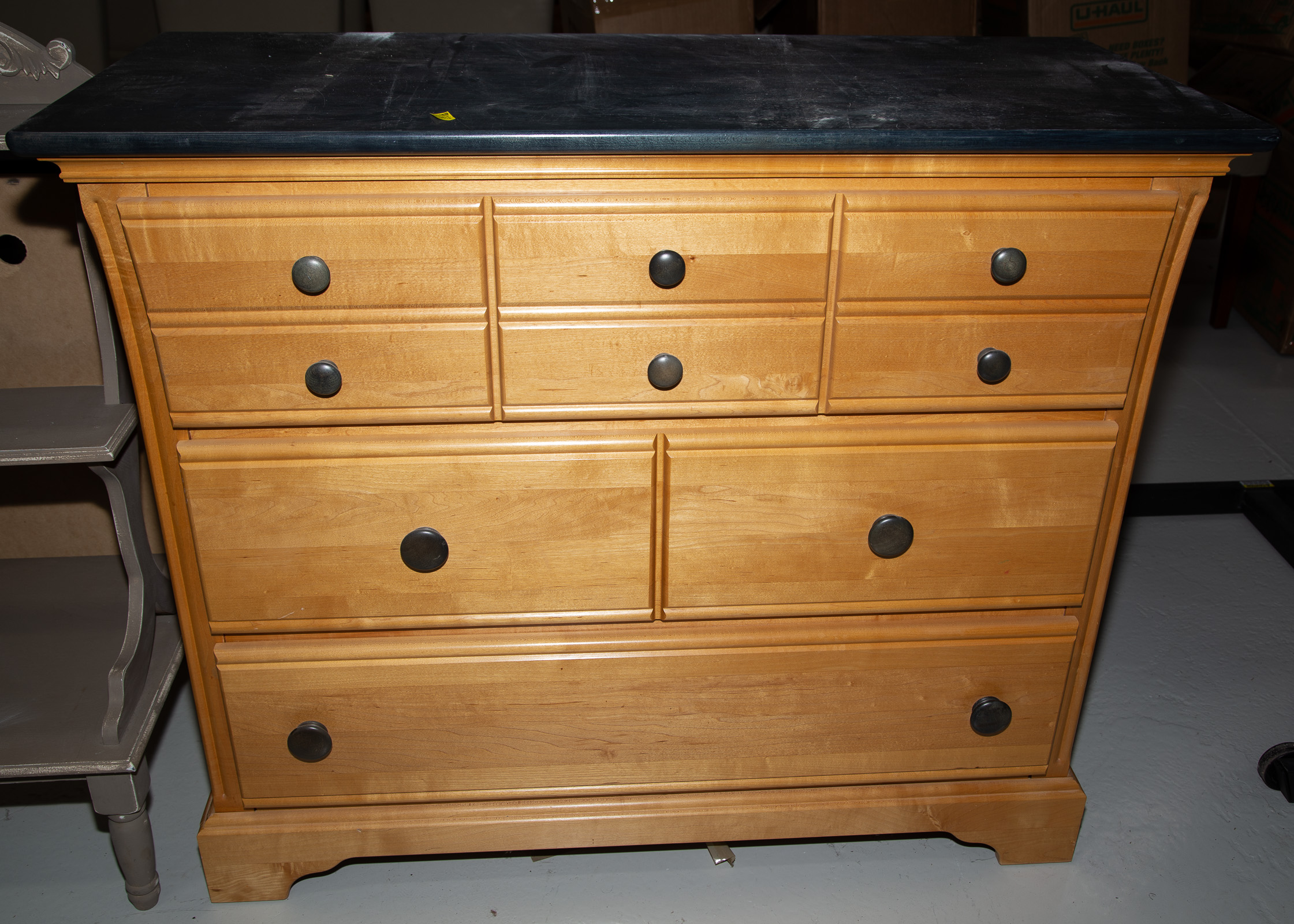 Appraisal: WOODEN CHEST OF DRAWERS Approximately in H in W in